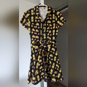 Eva Rose Attic Salt Shirt Dress. Burrito And Nachos. Size Small